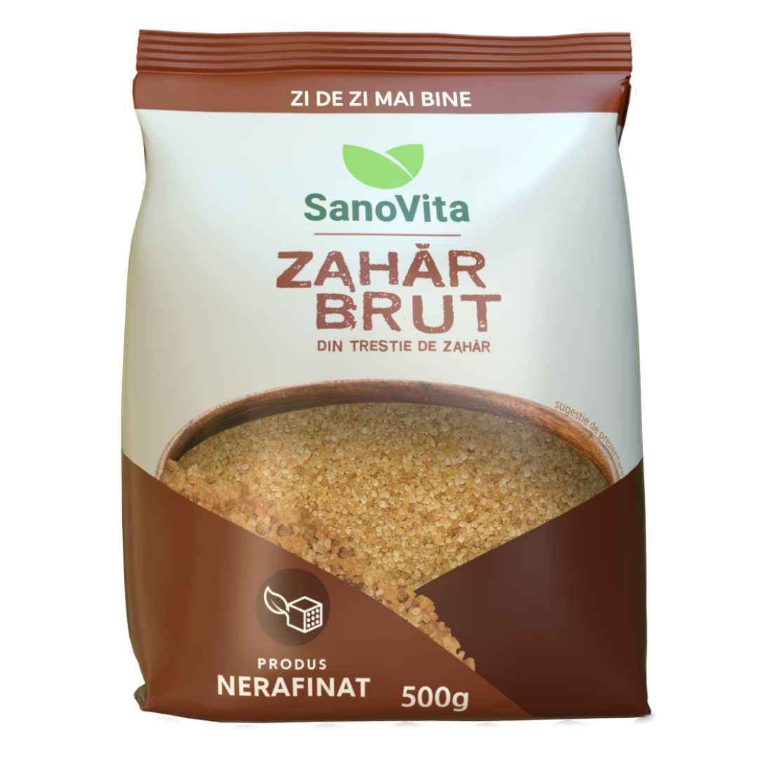 Zahar brut din trestie, 500g, Sanovita