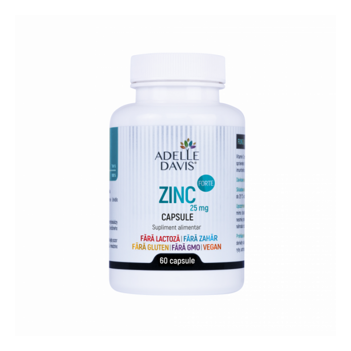Zinc FORTE 25 mg, 60 capsule, Adelle Davis