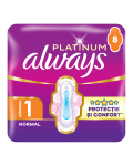 Absorbante Platinum Normal, marimea 1, 8 bucati, Always