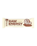 Baton energizant Raw Energy cu nuca de cocos si cacao, 50 g, Bombus