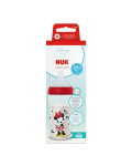 Biberon cu tetina din silicon Perfect Match, Minnie, flux M, 3+ luni, 260 ml, Nuk