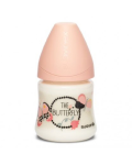 Biberon cu debit lent, fluture portocaliu, Fusion, 150 ml, Suavinex