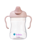 Cana de tranzitie cu cioc, +4l, Roz pudra, 240 ml, B.box