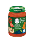 Piure bio din Morcov si Curcan cu Rosi, 190g, Gerber