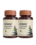 Pachet Ginkana Ginkgo Biloba Forte 80 mg, 30+30 comprimate, Alevia