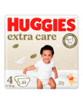 Scutece Extra Care Marimea 4, 8-16kg, 33 bucati, Huggies