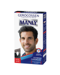 Sampon colorant pentru barbati Negru, Manly, 25 ml, Gerocossen