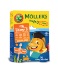 Pestisori gumati cu Omega-3 si aroma de portocale, 36 jeleuri, Moller's