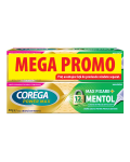Pachet Crema adeziva pentru proteza dentara Max Fixare + Mentol Corega, 2*40 g, Haleon