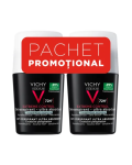 Pachet Deodorant roll-on antiperspirant pentru barbati Control Extrem 72H, 50 ml + 50 ml, Vichy