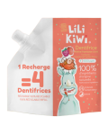 Rezerva Pasta de dinti pentru copii, 3-12 ani, Zmeura si litchi, 120 ml, Lilikiwi