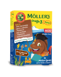 Pestisori gumati cu Omega-3 si aroma cola, 36 jeleuri, Moller's