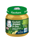 Piure bio din Mazare, Broccoli si Dovlecel, 125g, Gerber