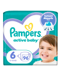 Scutece Active Baby, marimea 6, 13 -18 kg, 96 bucati, Pampers