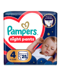 Scutece chilotel de noapte Night Pants, marimea 4, 9-15 kg, 25 bucati, Pampers