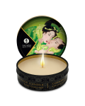 Lumanare pentru masaj erotic LExotic Green Tea, 30 ml, Shunga Erotic Art