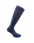 Sosete bumbac pana la genunchi, albastru, Fancy Socks