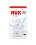 Tetina din silicon First Choice, flux Control, 6 luni+, 2 bucati, Nuk