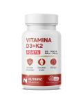 Vitamina D3 5000UI si K2 100mcg Forte, 30 capsule, Nutrific