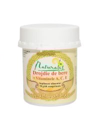 Naturalis Drojdie de bere + Vitaminele A, C, E x 60 compr