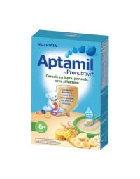 Aptamil Cereale cu lapte Porumb Orez Banane, 225g