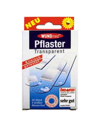 Plasturi transparenti de diferite marimi, 20 bucati, Wundmed