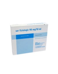 Ser fiziologic 90mg/10ml, 5 fiole*10 ml solvent pentru uz parenteral