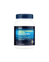 GNC Triple Strenght Ulei de Peste Plus Resveratrol, 60 capsule
