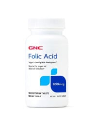 GNC Acid folic 800 mcg , pentru sarcina sanatoasa, 100 tablete