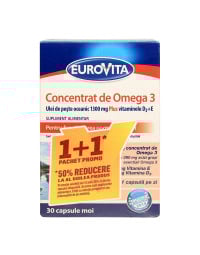 Eurovita concentrat de Omega 3 x 30 caps. moi 1+1pret special