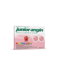 Junior-Angin, 24 comprimate pentru copii, gust de capsuni, dureri de gat