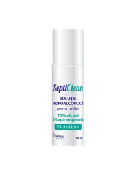SeptiClean Solutie hidroalcoolica cu apă oxigenata pentru maini, 100 ml