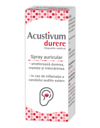 Acustivum durere spray auricular, 20 ml