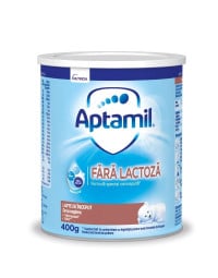 Lapte Praf Aptamil Fara lactoza, 400g, de la nastere