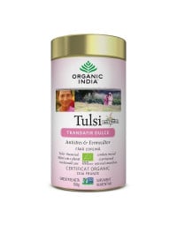 Ceai Tulsi Trandafir Dulce Antistres & Fermecator BIO, 100g