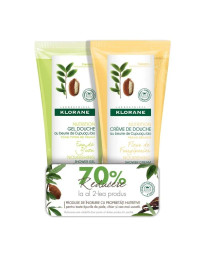KLORANE GEL DE DUS CU APA DE YUZU 200 ML+KLORANE CREMA DE DUS CU FLORI DE FRANGIPANI 200 ML -70%OFF