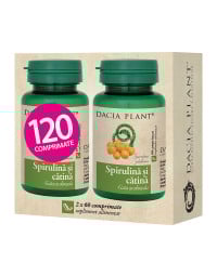 Dacia Plant Spirulina si catina, 60 capsule 1+1 cadou