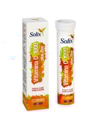 Solix Vitamina C 1000 plus Zinc, 20 comprimate efervescente