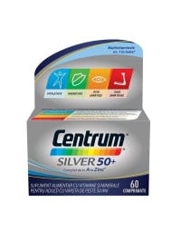 Centrum A la Zinc Silver 50+, 60 comprimate