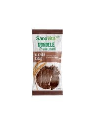 Sanovita Rondele din grau cu glazura de cacao, 66 g