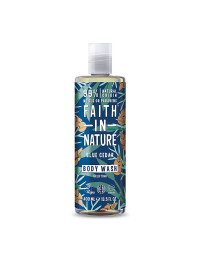 Faith in Nature Gel de dus natural pentru barbati cu Cedru Albastru, 400 ml 