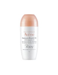 Avene Deodorant roll-on 24H pentru piele sensibila, 50 ml