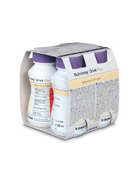 Nutricomp Drink Plus 4 Flacoane Easybottle, Vanilie, 200 ml