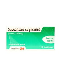 Glicerina adulti, 2 folii x 6 supozitoare