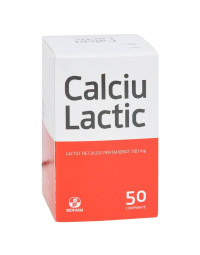 Biofarm Calciu Lactic, 50 comprimate