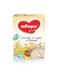 Milupa Cereale 3 fructe, 250g