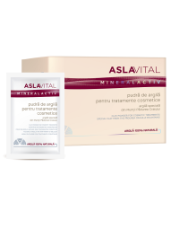 1590 ASLAVITAL - Pudra de argila pt. tratamente cosmetice 10 plicuri*20 g