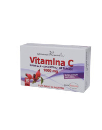 Vitamina C 1000mg x 10plicuri(macese) REMEDIA