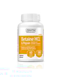 Betain HCL & Pepsin, 580mg,  60 capsule, Zenyth