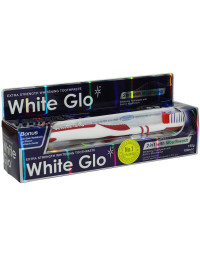 White Glo 2 in 1 mouthwash set periuta+pasta dinti